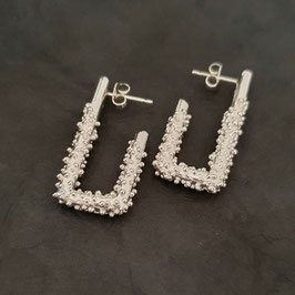 Créoles Karang Rectangles Argent