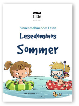 Sommer: Lesedominos - Bild-Satz-Zuordnung