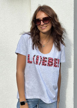 MG11349 miss goodlife / T-Shirt L(I)EBE lightgrey melange