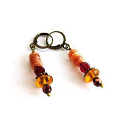 FBO132. Boucles d'oreilles red