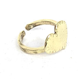 BL31. Bague laiton "cœur martelé"