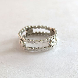 120. Bague argent "Doublé perlé"