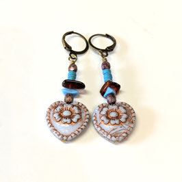 FBO160. Boucles d'oreilles petitcoeur