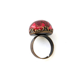 BF15. Bague baroko rouge