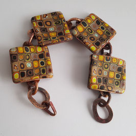 7.Bracelet fantaisie cuivre martelé