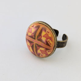 BF12. Bague croix orangé