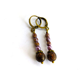 FBO125. Boucles d'oreilles trio