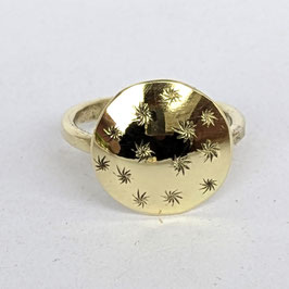 BL40. Bague laiton "ronde étoilée"