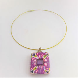 7DES. collier rigide rose