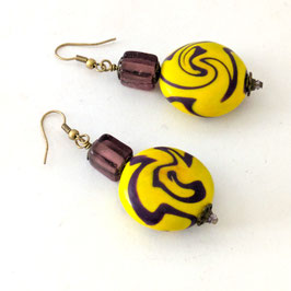 FBO111. Boucles d'oreilles yello