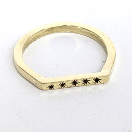 BL17. Bague laiton "5 stars"