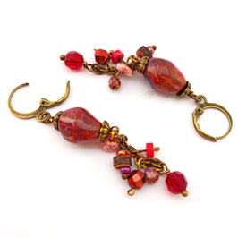 FBO1. boucles d'oreilles mix red
