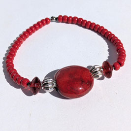23. Bracelet rouge céramique