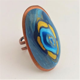 34. Bague ovale "flower"