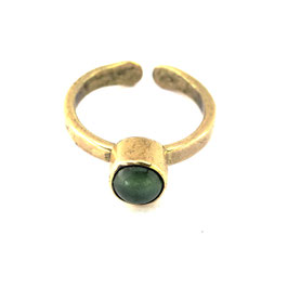 BL37. bague laiton doré et aventurine
