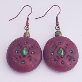 33.boucles d'oreilles métal  bronze