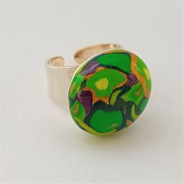 131. Bague mix vert anneau brillant