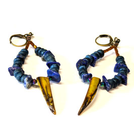 FBO159. Boucles d'oreilles "lapis"