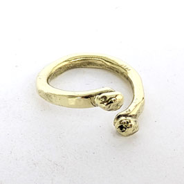 BL11. Bague laiton "double pépite"