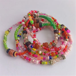 11. bracelet d'été rouge-rose