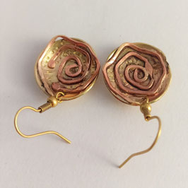 36. Boucles d'oreilles bronze spirale