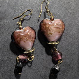 FBO154. Boucles d'oreilles cœur 2