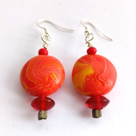 FBO90. Boucles d'oreilles red