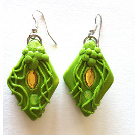 FBO102. Boucles d'oreilles losange