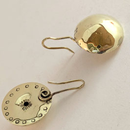 LBO30. Boucles d'oreilles "bombées"