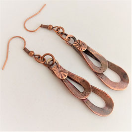 CBO18. Boucles d'oreilles métal "gouttes"