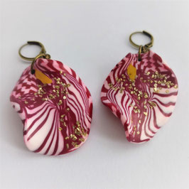 FBO10. boucles d'oreilles framboise