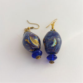 55. Boucles d'oreilles bleues