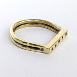 BL18. Bague laiton " doble plat"