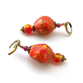 FBO72.Boucles d'oreilles tzigan