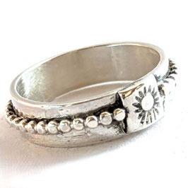 123. Bague argent " Duo étoilé"