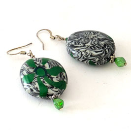 FBO114. Boucles d'oreilles greeny