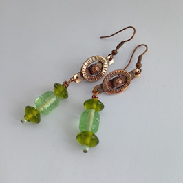 CBO21. Boucles d'oreilles métal "gouttes"