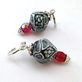 FBO68. Boucles d'oreilles Red