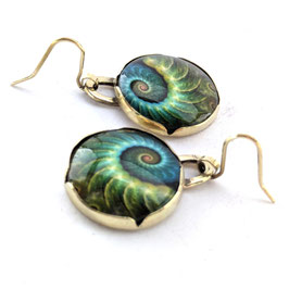 BL06. Boucles d'oreilles "Paon"