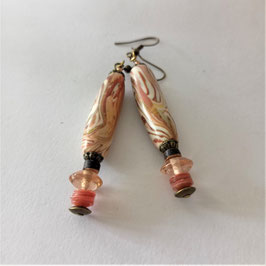49. boucles d'oreilles effet bois