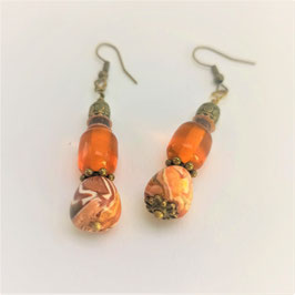 FBO133. Boucles d'oreilles sahara