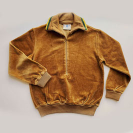 Kinderpulli Plüsch braun Buben Mädchen ca. 5-6 Jahre VINTAGE 1970s