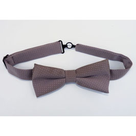 Fliege Seide taupe kleines Muster VINTAGE 1990s