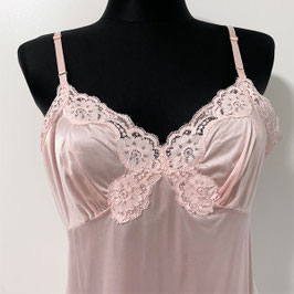 RESERVIERT Unterrock rosa Gr. L VASSARETTE USA glänzend VINTAGE 1970s
