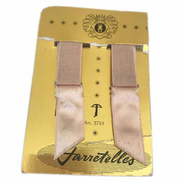 Strumpfhalter Jarretelles Satin lachs VINTAGE 1940s