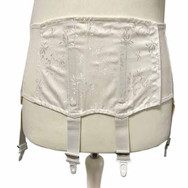 Hüftgürtel Mieder weiss Damast Gr. 96 / XL VINTAGE 1950s NEU