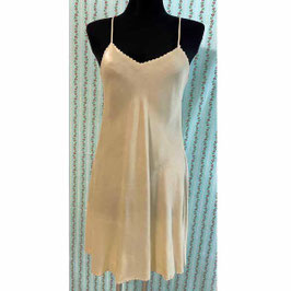 Unterrock Gr. S/M hellbeige Seide mit Festonrand VINTAGE 1940s