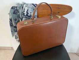 Köfferchen Beauty Case Kosmetikkoffer Leder VINTAGE 1970s