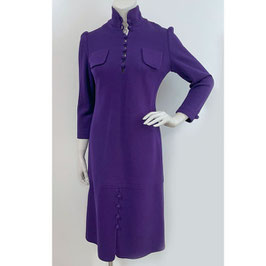 Kleid OSCAR ROM Gr. XS/S violett Jersey Luxus VINTAGE 1970s