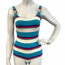 Badekleid Badeanzug Gr. S LAHCO mit Streifen VINTAGE 1960s
